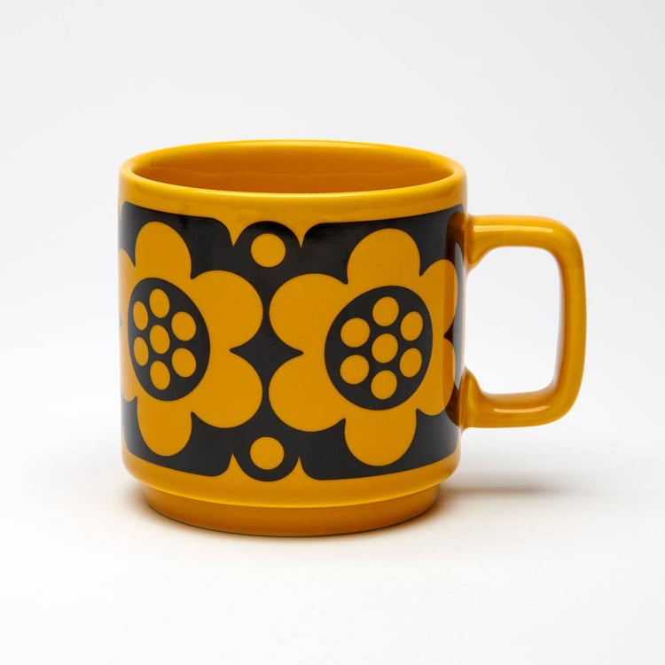 Hornsea Mug Geo Flower Yellow
