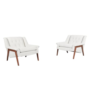 Vintage Walnut Lounge Chairs Attributed to Folke Ohlsson