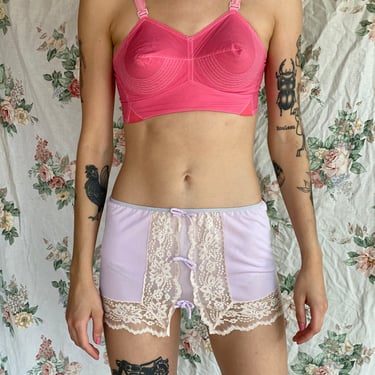 1960's Panties / Cute Lace Skirted Underwear / Lingerie / Sixties Boudoir Skirt Panty 