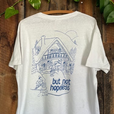 Vintage 80s Sex Comic T shirt Ski Mt Anton “It’s a Hard Life in the Mountains” size XL 