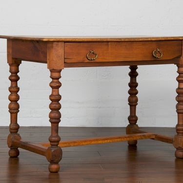19th Century French Louis XIII Style Provincial Walnut Writing Desk or Side Table 