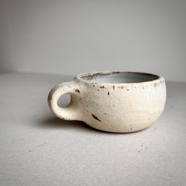 MADE TO ORDER Round Mug Cream 11-12oz,  ceramic, pottery, handmade, coffee, cafe, cappuccino, potterymug, cappa latte tea mocha cocoa 