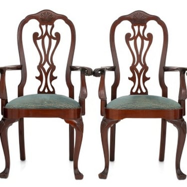 Chippendale Style Mahogany Dining Chairs, 6