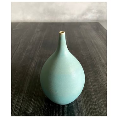 SHIPS NOW- Ice Blue Matte Mini Bud Vase Handmade Stoneware By Sara Paloma Pottery 