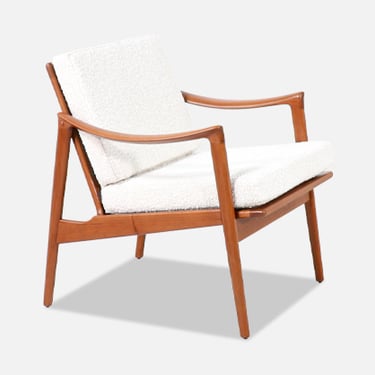 Fredrik Kayser Sculpted Teak Lounge Chair for Vatne Mobelfabrikk