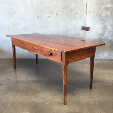 Primitive Farm Table with Drawers