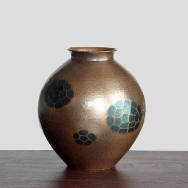 H17cm / Japanese Copper Vase | Gyokusendo Hand Craft 