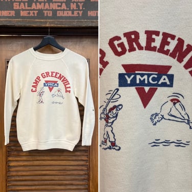 Vintage 1960's YMCA Camp Greenville Baseball Swimming Cotton