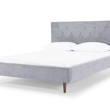 Queen Bed in Dine Dark Grey