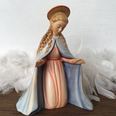 Vintage Goebel Hummel Virgin Mary Figurine, Kneeling Madonna, Nativity Figurine, West Germany 