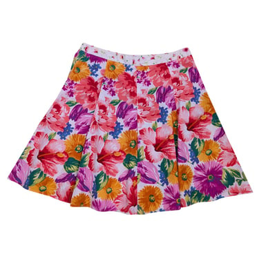 Dolce & Gabbana - Pink, White, & Multi Color Floral Print Skirt Sz 8