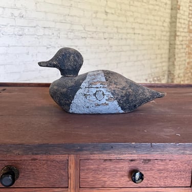 Vintage Hand Carved Wood Scaup Duck Decoy 