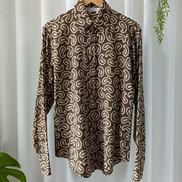90s YSL Paisley Silk Shirt