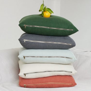 The Linen Lumbar Throw Pillow 14"x24"