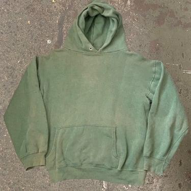 Vintage 1950 s Sage Green Sun faded Hooded Sweatshirt Afterlife Boutique San Francisco CA