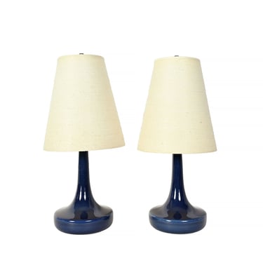 Lotte Lamps Ceramic Lamps Pair of Lamps Mid Century Modern 