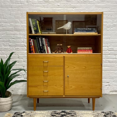Mid Century Modern Ashwood Bookcase / China Cabinet, c. 1960’s 