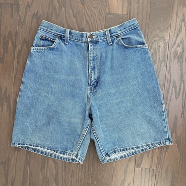 90s High Waist Denim Wide Leg Shorts | Size 11/12 Medium Large 