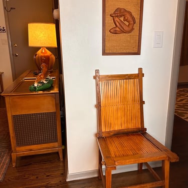 Vintage Bamboo Slat Chair 