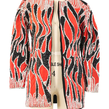 Sequin Embellished Flame Jacket