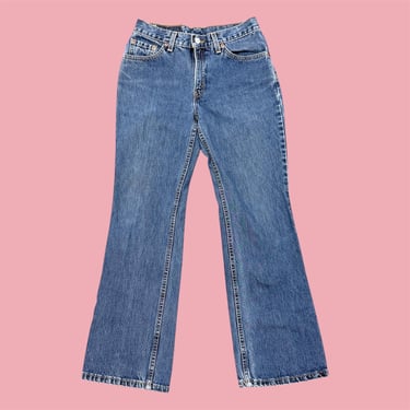 Vintage Levi's Jeans Retro 1980s Womens Bottoms + 517 + Slim Fit + Boot Cut + Size 7 Short Juniors + 29