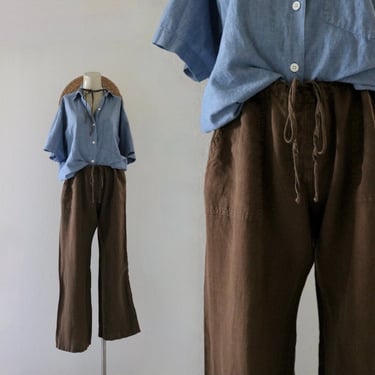 draw string linen trousers 24-36 