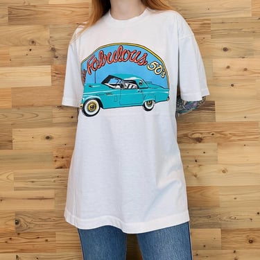 Vintage Ford Thunderbird The Fabulous 50's Vintage Antique Car Tee Shirt T-Shirt 