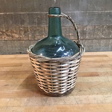 V. Ayelense Rattan Blue Wine Jug (Tacoma)