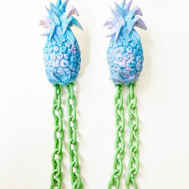 HTT x BZ - Marbled Pineapple Chain Earrings