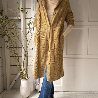 70s Wool Sweater Coat | S-M