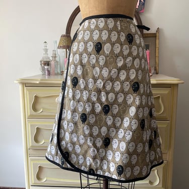 Vintage ‘80s preppy wrap skirt | black sheep novelty print, preppy print skirt, golf skirt, XS/S 