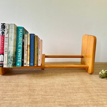 Vintage Adjustable Wood Book Rack Stand 