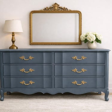 french provincial dresser blue Shimma Blue Satin Mini Dress - US 16