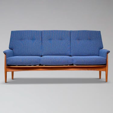 Restored Vintage Danish Teak Sofa - Mid Century Modern Scandinavian Furniture 