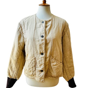 Vintage Cotton Military Quilted Liner Coat