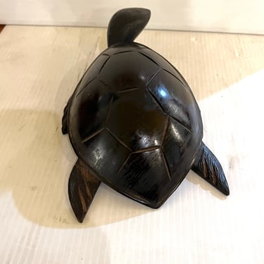 Beautiful Hand Carved Exsotic Ironwood Turtle Sculpture