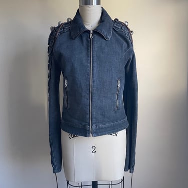 Y2K | Christian Lacroix Jeans | Denim Jacket with Silver Hardware 