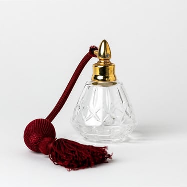 Burgundy Tasseled Perfume Bottle/Atomizer 