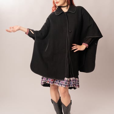 1970’s Pendleton Black Wool Cape