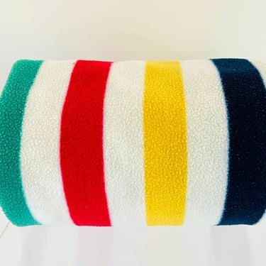 Vintage Retro Iconic Colorful Hudsons Bay Company Canada Stripe Blanket Throw 