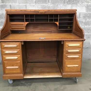 Antique A. Cutler & Son Oak Rolltop Desk (Seattle)