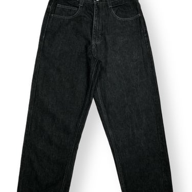 Vintage 90s/Y2K SouthPole Black Denim Baggy Wide Leg 5 Pocket Jeans Size 30 