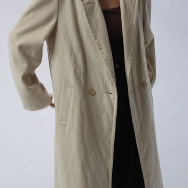 Vintage Sand Wool & Cashmere Long Coat