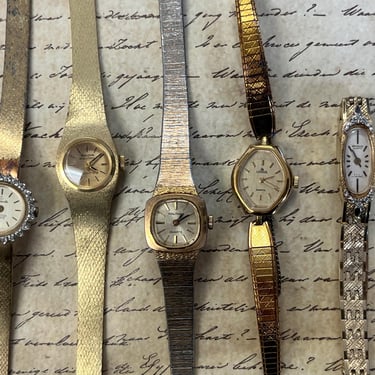 antique ladies watch lot Bulova Waltham Deauville Lot of 5 