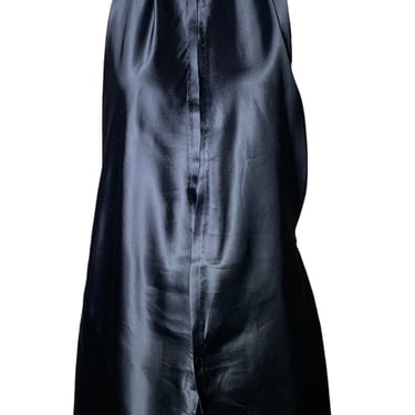 Martin Margiela 2003 Runway Black Satin Convertible Deconstructed Skirt Dress