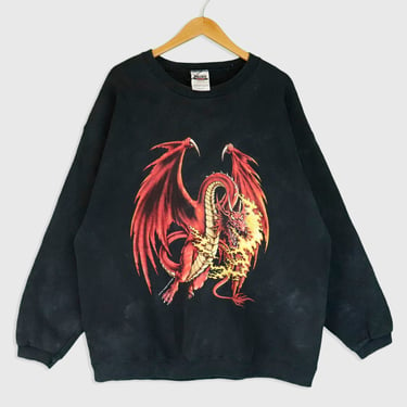 Vintage Red Dragon Sweatshirt Sz XL