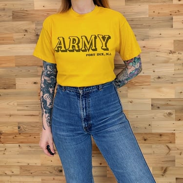 70's Vintage ARMY Fort Dix New Jersey Tee Shirt T-Shirt 