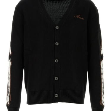 Amiri Men Leopard Bones Cardigan