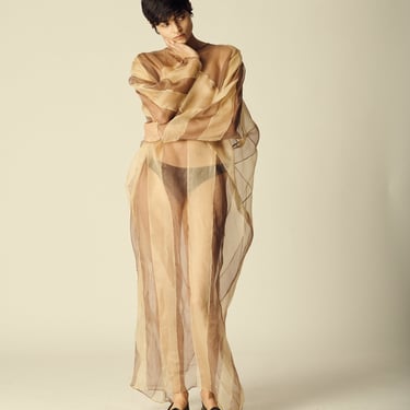 Ferragamo Sheer Silk Caftan