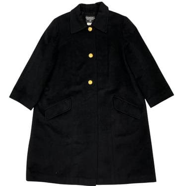 Chanel Black Logo Over Coat